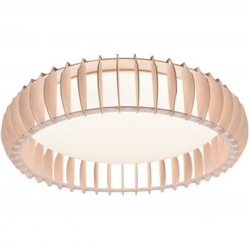 Plafón LED Monte de Madera Clara, CCT, Ø 60 cm, 38W, Dimmer