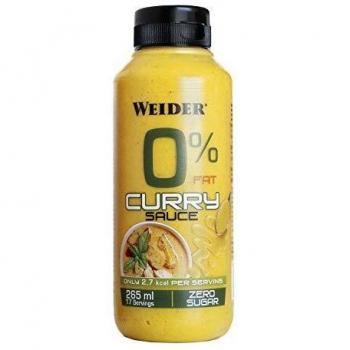Weider Salsa Zero Curry. Salsa cero grasas. Cero azúcar. 265 ml