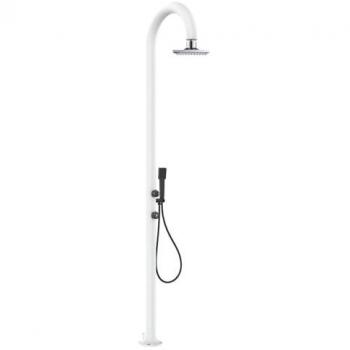 Ducha Jardín LCD Blanca de Aluminio con Doble Ducha Iswitch 233x17x17 cm Sined Luna