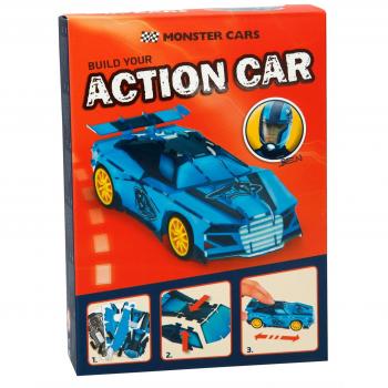 Maqueta Coche Rompecabezas 3D Monster Cars con Motor de Retroceso - Fácil de Armar