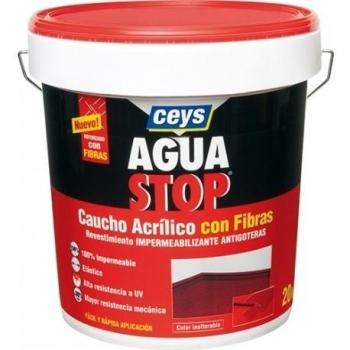 AGUASTOP CAUCHO FIBRAS GRIS 20kg 903307