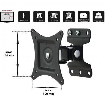 Allcam LCD201 26 Negro - Soporte de pared para pantalla plana