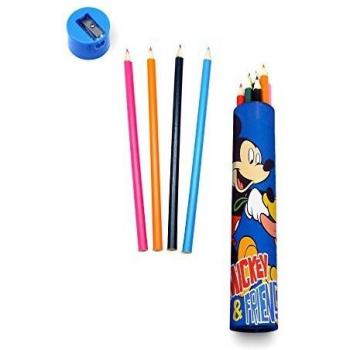 TUBO 12 LAPICES DE COLORES MICKEY