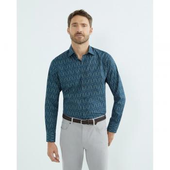 Camisa de hombre casual estampada manga larga Mirto