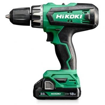 HiKOKI Taladro Percutor Inalámbrico DV18DF 18V con 2 Baterías de 2.0 Ah y Cargador en Maletín de Plástico