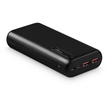 Powerbank MediaRange 20.000 mAh con Carga Rápida y 3 Puertos (2x USB-A, 1x USB-C)