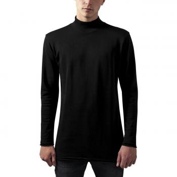 Urban Classics Long Open Edge Turtleneck Crew, Sudadera para Hombre, Negro