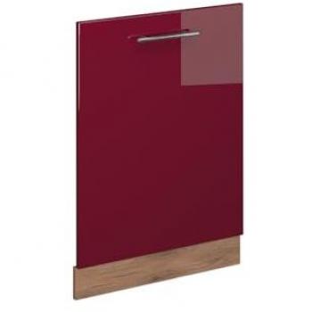 Panel frontal de lavavajillas Fame-Line, Rojo Burdeos Alto Brillo, 60 cm sin encimera