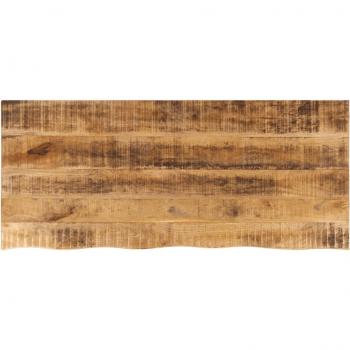 Tablero de mesa 140x60x3,8 cm borde vivo madera maciza de mango
