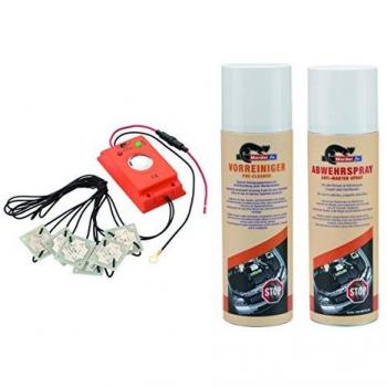 marderfix – acústica de alta voltaje 12 V Incluye vorreiniger y spray de defensa – martas para vehículos