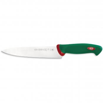 Cuchillo de cocina Sanelli Premana 20 cm con mango antideslizante verde y acero inoxidable