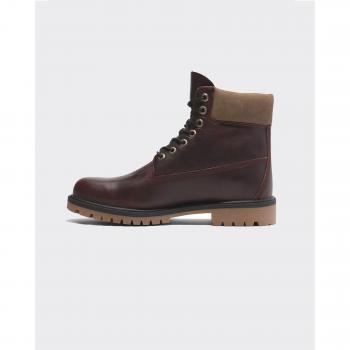 Timberland Heritage Burgundy 6-Inch Waterproof Lace-Up Boots for Men