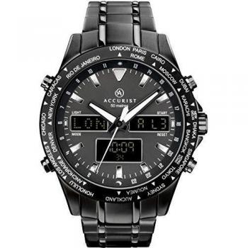 Accurist Mens Analogue-Digital Watch with Stainless Steel Strap 7102.01