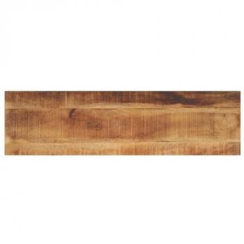 Tablero de mesa rectangular de madera de mango rugosa 120x40x3,8 cm color marrón