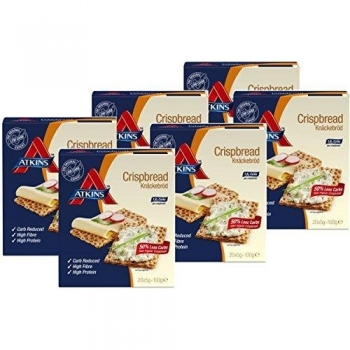 Atkins ADV Pan Crujiente Bajo en Carbohidratos - Pack de 6 Cajas x 100 gr - Total: 600 gr