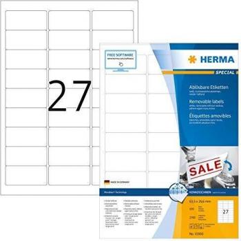 HERMA Universal-Etiketten SPECIAL, 63,5 x 29,6 mm, weiß