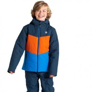Dare2b Jolly Chaqueta Outdoor Niño Azul (14) - Chaqueta de exterior para niños, color azul, talla 14, resistente al agua, transpirable, con capucha ajustable y múltiples bolsillos