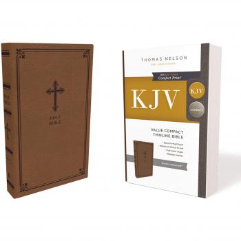 KJV, Value Thinline Bible, Compact, Leathersoft, Brown, Red Letter Edition, Comfort Print: Holy Bible, King James Version
