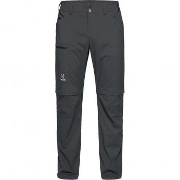 Pantalón convertible Haglöfs Lite Standard Zip-Off gris negro para hombre - Talla 48