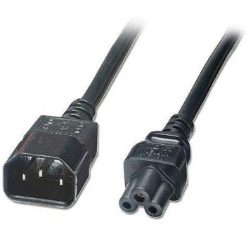 Lindy - Cable de conector polarizado con tres clavijas IEC a conector tipo trébol