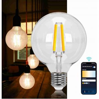 Aigostar Bombilla LED inteligente Vintage G95 Transparente