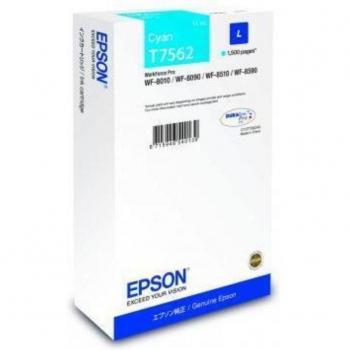 Epson T7562 Cartucho de Tinta Cian L, para WorkForce Pro WF-8010, WF-8090, WF-8510, WF-8590 (C13T756240)