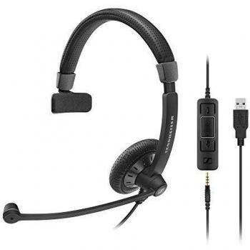 Sennheiser SC 45 USB MS Monoaural Diadema Negro - Auriculares con micrófono