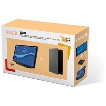 Tableta Lenovo M10 Plus 128GB - Gris - Wi-Fi + Coque de protección + Estación de carga