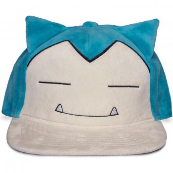Gorra de Peluche Pokémon Snorlax Azul y Blanco con Diseño Bordado