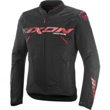 Ixon Chaqueta textil de moto Ionix Negro-Blanco y Negro-Rojo (3XL)