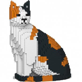 Bloques de construcción Jekca Cat 10S-M01: bloques de construcción en forma de gato, diseño detallado, fácil ensamblaje, incluye instrucciones, compatible con otros sets Jekca, fabricados en plástico resistente y no tó