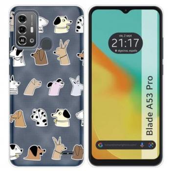 Funda de Silicona para Zte Blade A53 Pro con Diseño de Perros y Dibujos