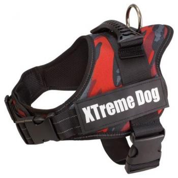 Arnés de Camuflaje Rojo Xtreme Dog para Perros Grandes - Talla XXL
