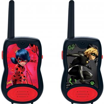 Walkie-Talkies Lexibook Miraculous con alcance de 200 metros, clip para cinturón y 2 canales de comunicación