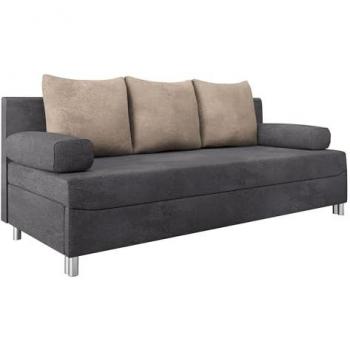 Sofá-cama Comfivo 125 con caja de ropa de cama, dimensiones 192 x 86 x 80 cm, color gris