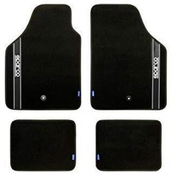 Sparco S03763BNR New Strada B Alfombras, Moqueta, SPC, Negro
