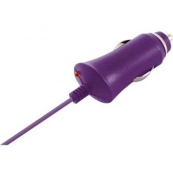 Ksix B1740CR02VI - Cargador de coche 1A micro USB, color violeta