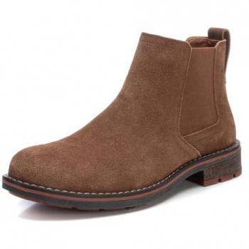 Botín de Hombre XTI 143265 de Piel Marrón con Elásticos, Talla 44, Casual