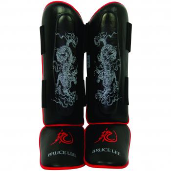 Tunturi 14BLSBO038 Espinilleras Dragon, Unisex Adulto, Negro, S/M