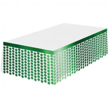 Mantel de Tinsel Hoja Verde de 400x70 cm