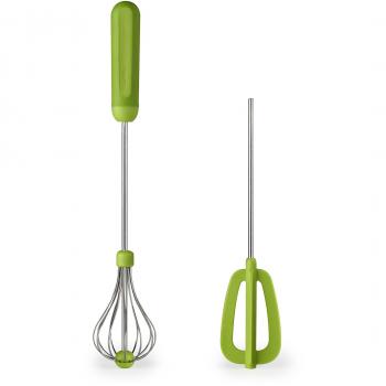 Lékué - Set de batidores exprés, acero inoxidable, 33 x 5.5 x 6 cm, color verde