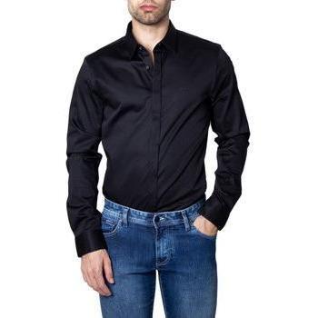 Armani Exchange Men's Slim Cut Casual Shirt Black Size S