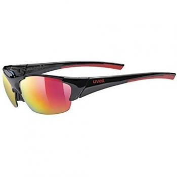 Uvex Blaze III 2.0 Sport Sunglasses Black Red Mirror Red