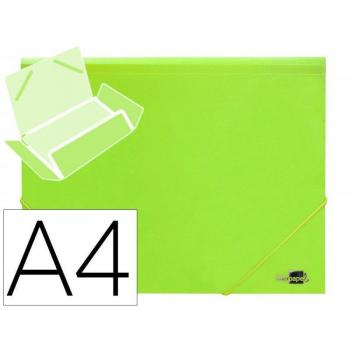 Carpeta Liderpapel con Gomas y Solapas de Polipropileno Din A4 Amarillo Flúor Opaco 400 Micras Capacidad 100 Hojas Ref 10902-GC14