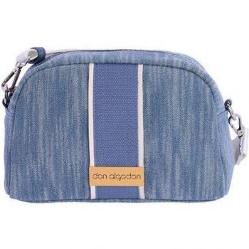 Bolso bandolera mujer Bianca azul denim con cremallera