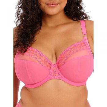 Elomi Matilda Sheer Plunge Underwired Bra - Wild Cherry, Size 36F