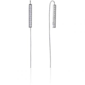 Pendientes Sif Jakobs E1021 para mujer, con circonitas, longitud de 7.5 cm