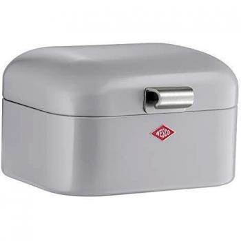 Wesco Grandy Mini caja de almacenamiento de 17 x 18 x 12 cm, chapa de acero con recubrimiento en polvo, gris, 17 x 18 x 12 cm