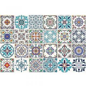 Ambiance-Live col-RV-0330_10x10cm Pegatinas de Pared, Acrílico, Multicolores, 10x10