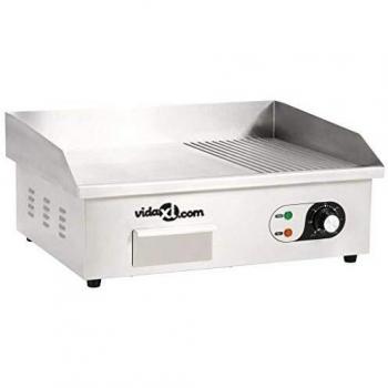 vidaXL Plancha Eléctrica de Cocina Acero Inoxidable 3000 W 54x41x24 cm Comida